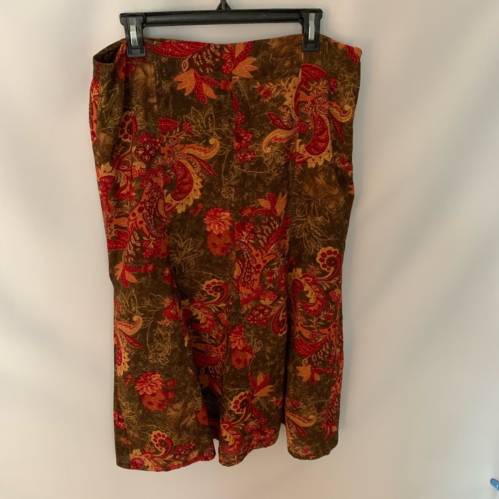 R.Q.T. Paisley Floral Skirt A-Line Sz 14